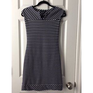 Banana Republic Navy White Stripe Dress